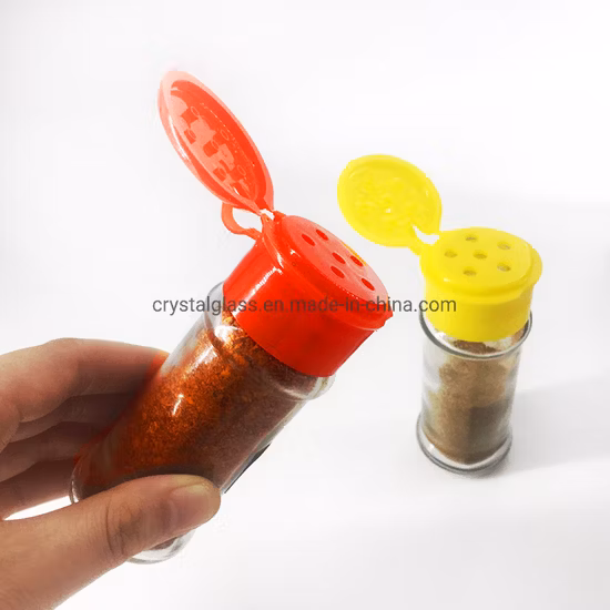 Food Grade 150ml Glass Salt and Pepper Shaker with Butterfly Caps