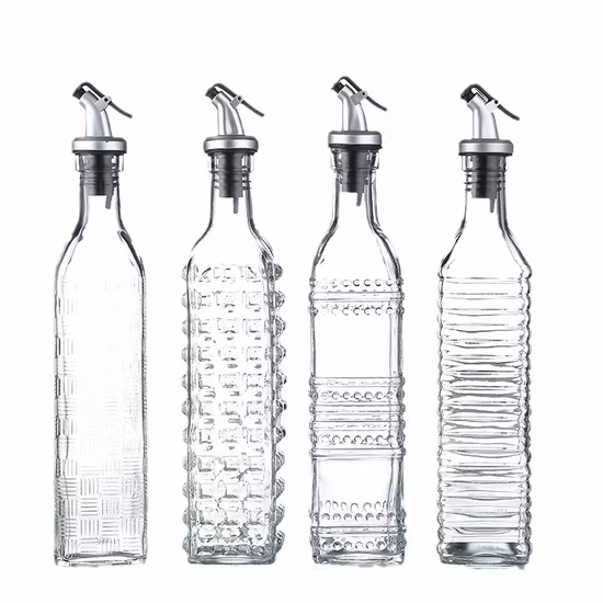 Oil and Vinegar Olive Oil Bottle Glass Olive Oil Dispenser 250ml Oil and Vinegar Dispenser with Pour