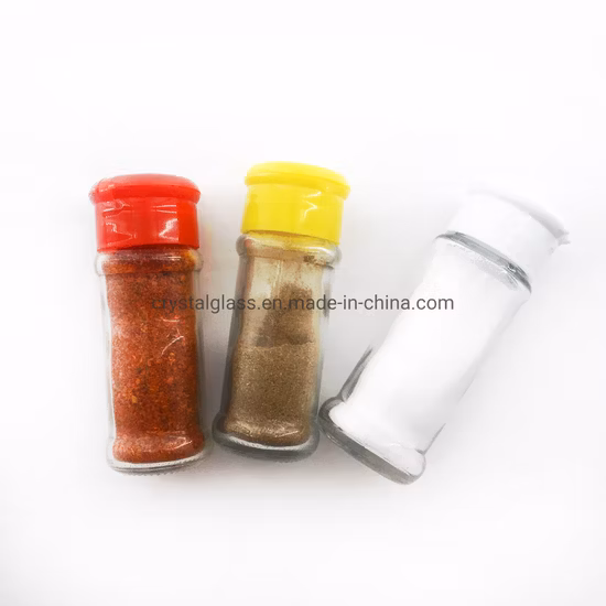 Food Grade 150ml Glass Salt and Pepper Shaker with Butterfly Caps