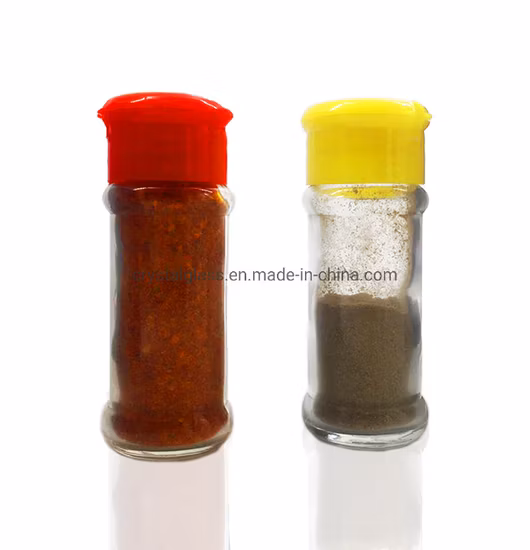 Food Grade 150ml Glass Salt and Pepper Shaker with Butterfly Caps