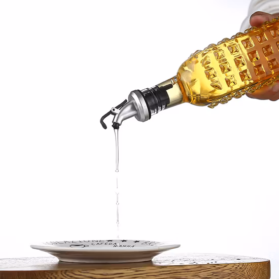 Oil and Vinegar Olive Oil Bottle Glass Olive Oil Dispenser 250ml Oil and Vinegar Dispenser with Pour