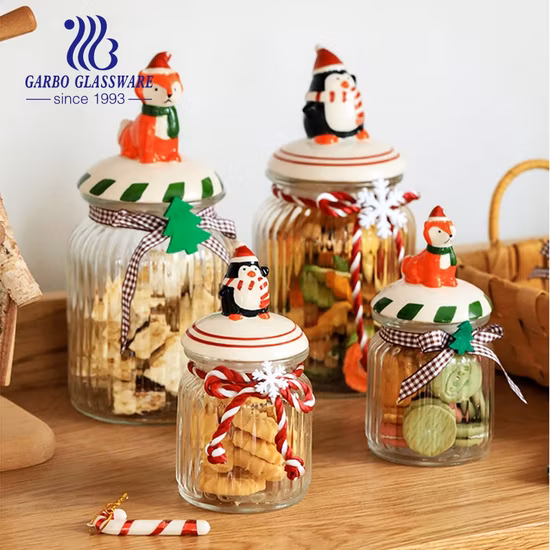 China Wholesale High Quality Glass Storage Jar 500ml Frosted Milk White Glass Food Container with Glass Lid Home Durable Tableware Glass Jar
